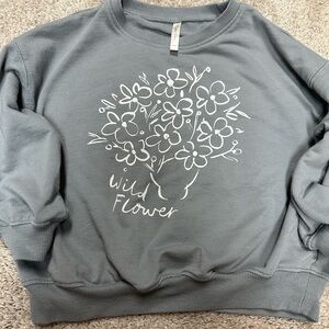 Rylee + Cru Slate Blue Wild Flower Sweatshirt
